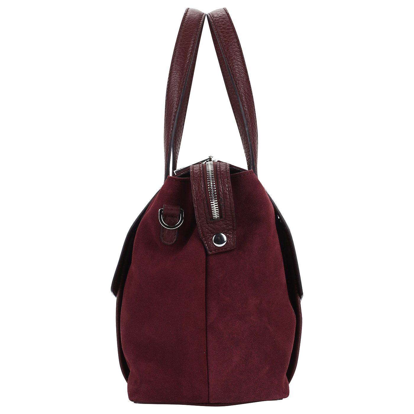 Бордовая комбинированная сумка Chatte 