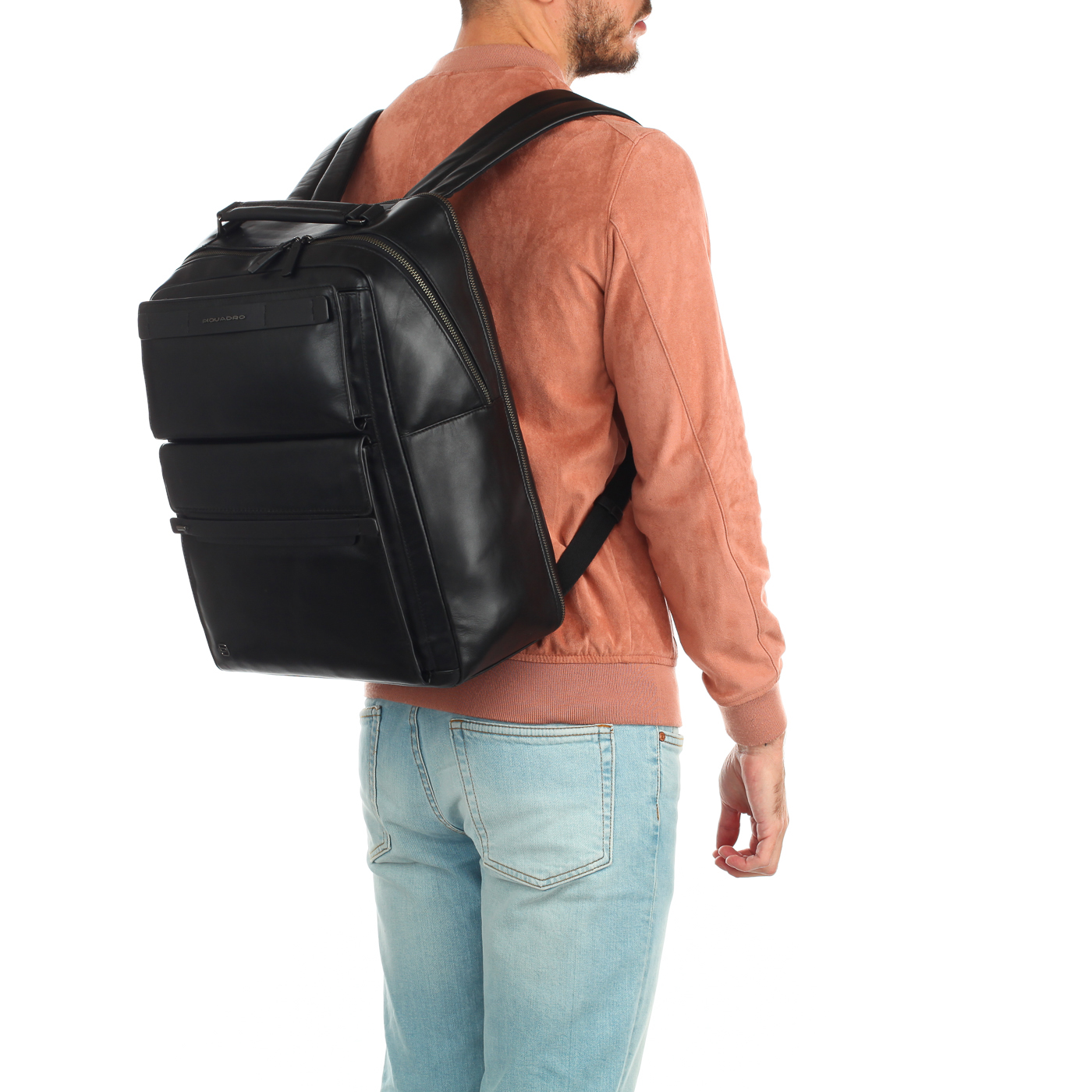 Кожаный рюкзак с двумя отделениями Piquadro Cube