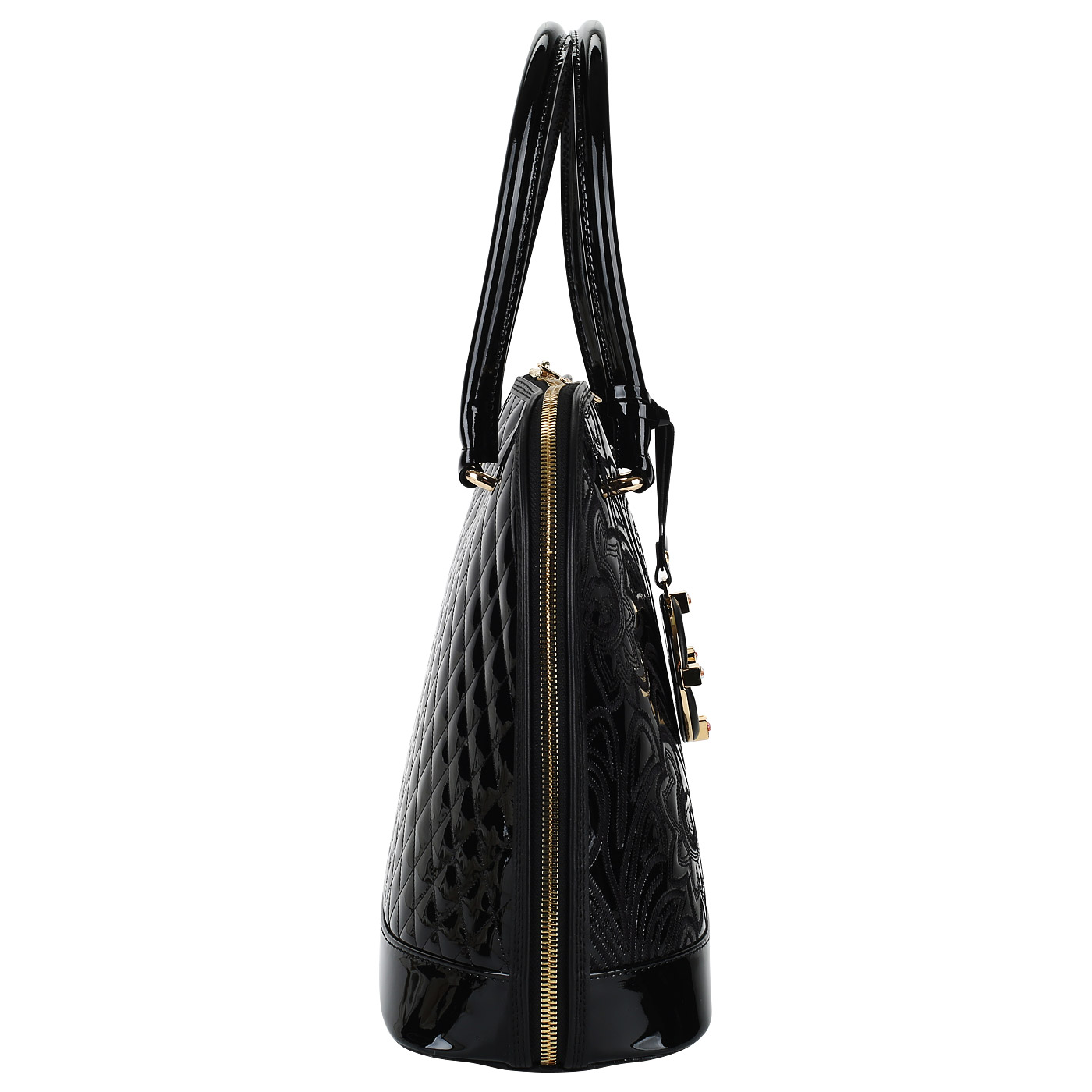 Черная кожаная женская сумка Valentino Orlandi Dafne