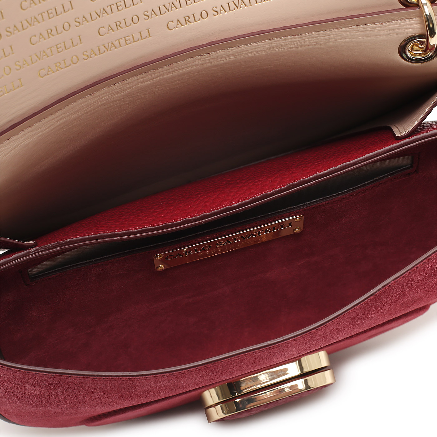 Кожаная сумка Carlo Salvatelli Madeleine camoscio