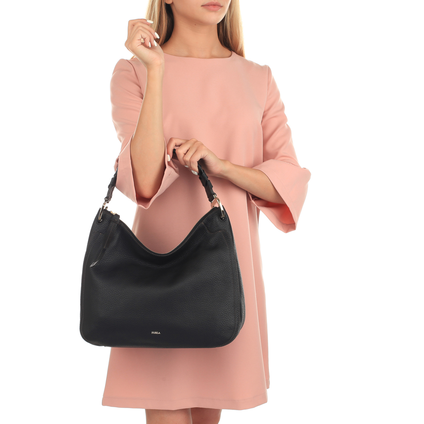 Вместительная кожаная сумка Furla Rialto