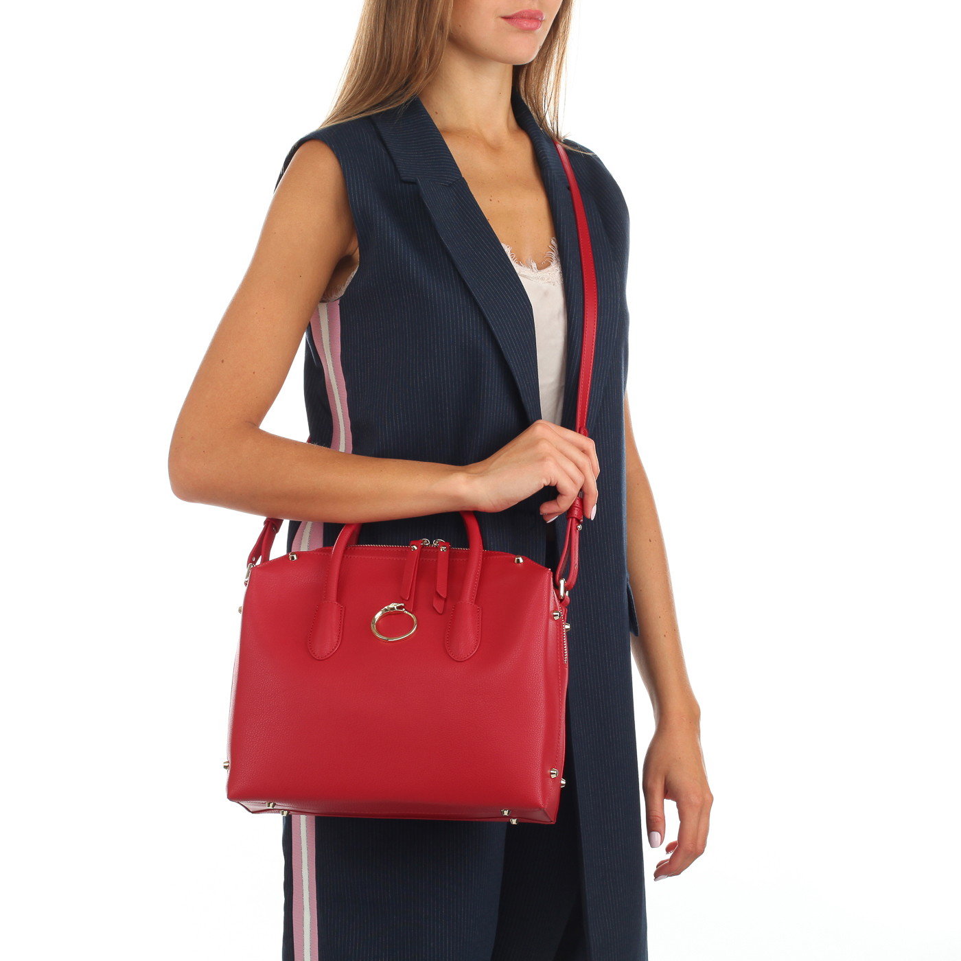 Красная сумка со съемным ремешком Cavalli Class Diva
