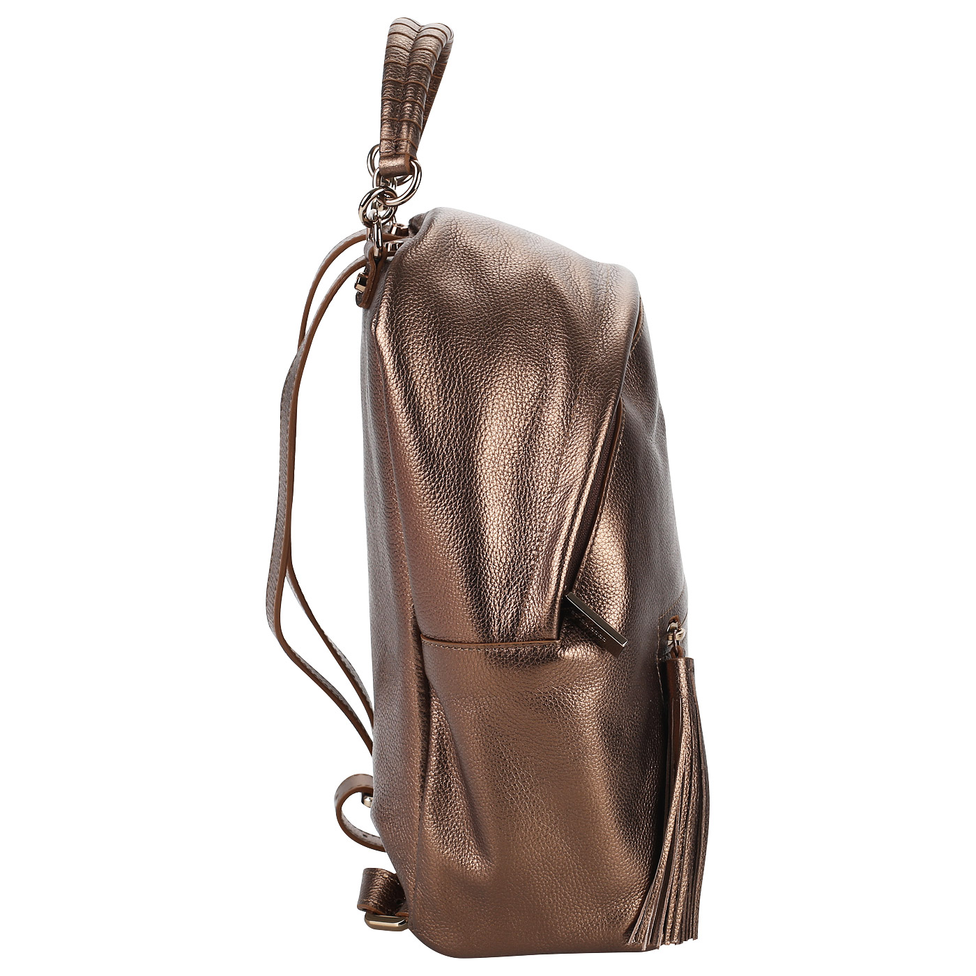 Рюкзак из металлизированной кожи Coccinelle Leonie