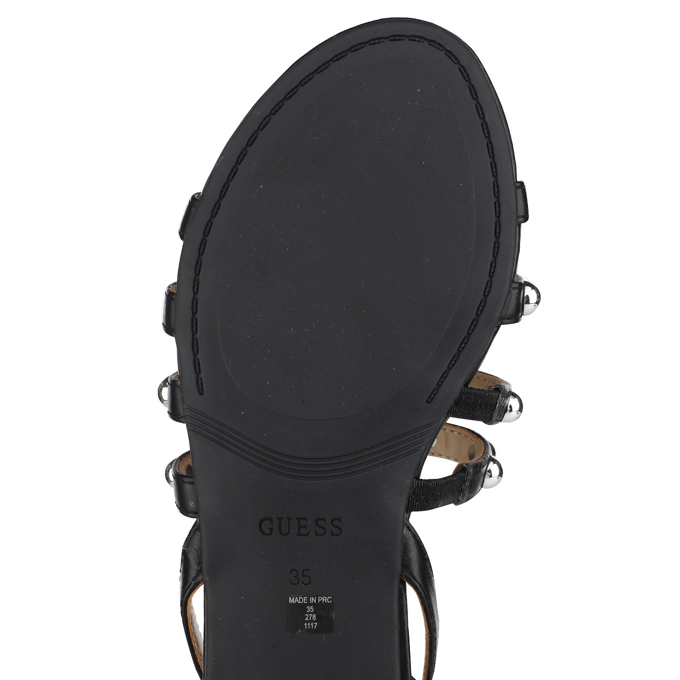 Женские сандалии черного цвета с декором Guess Roxie2