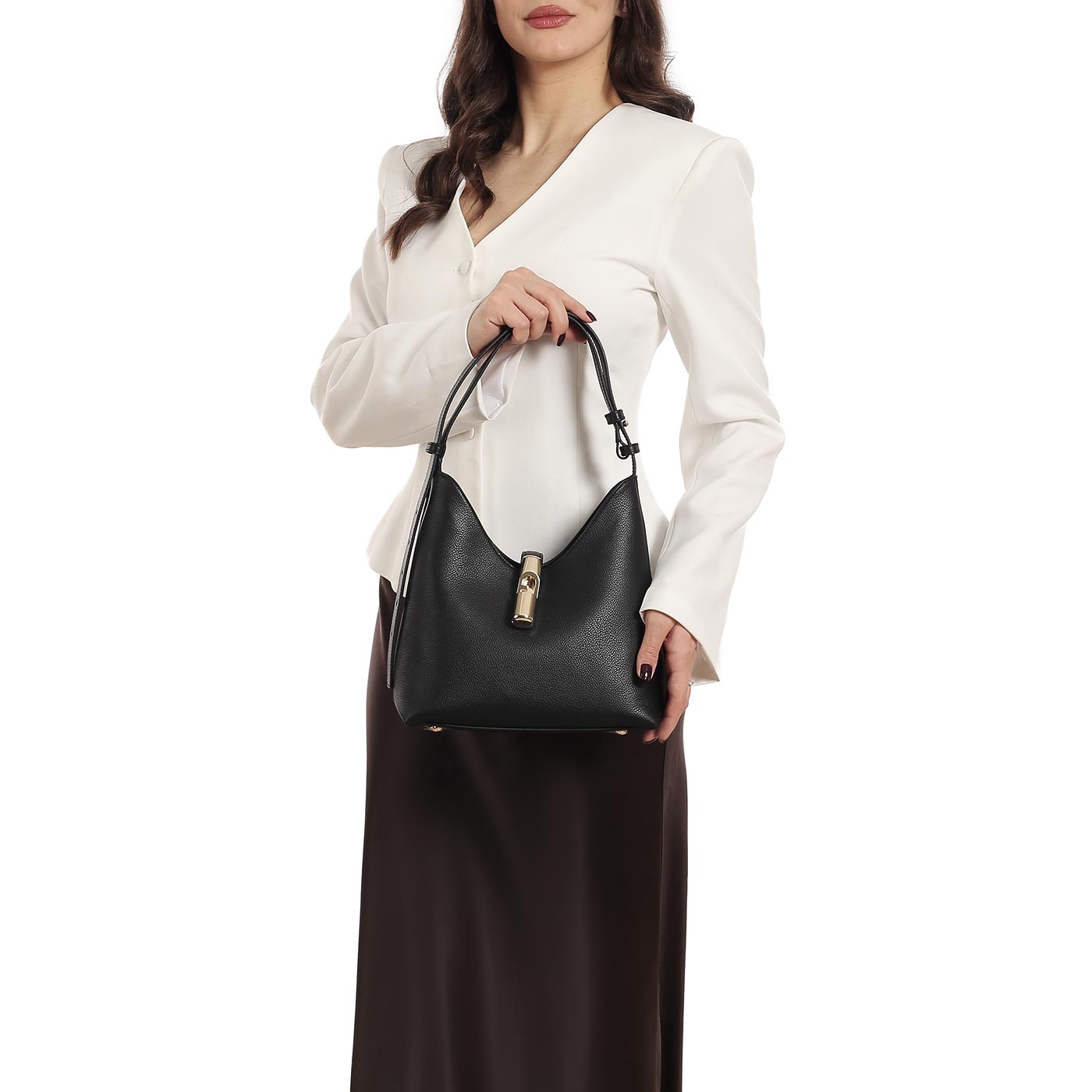 Кожаная сумка Furla Goccia