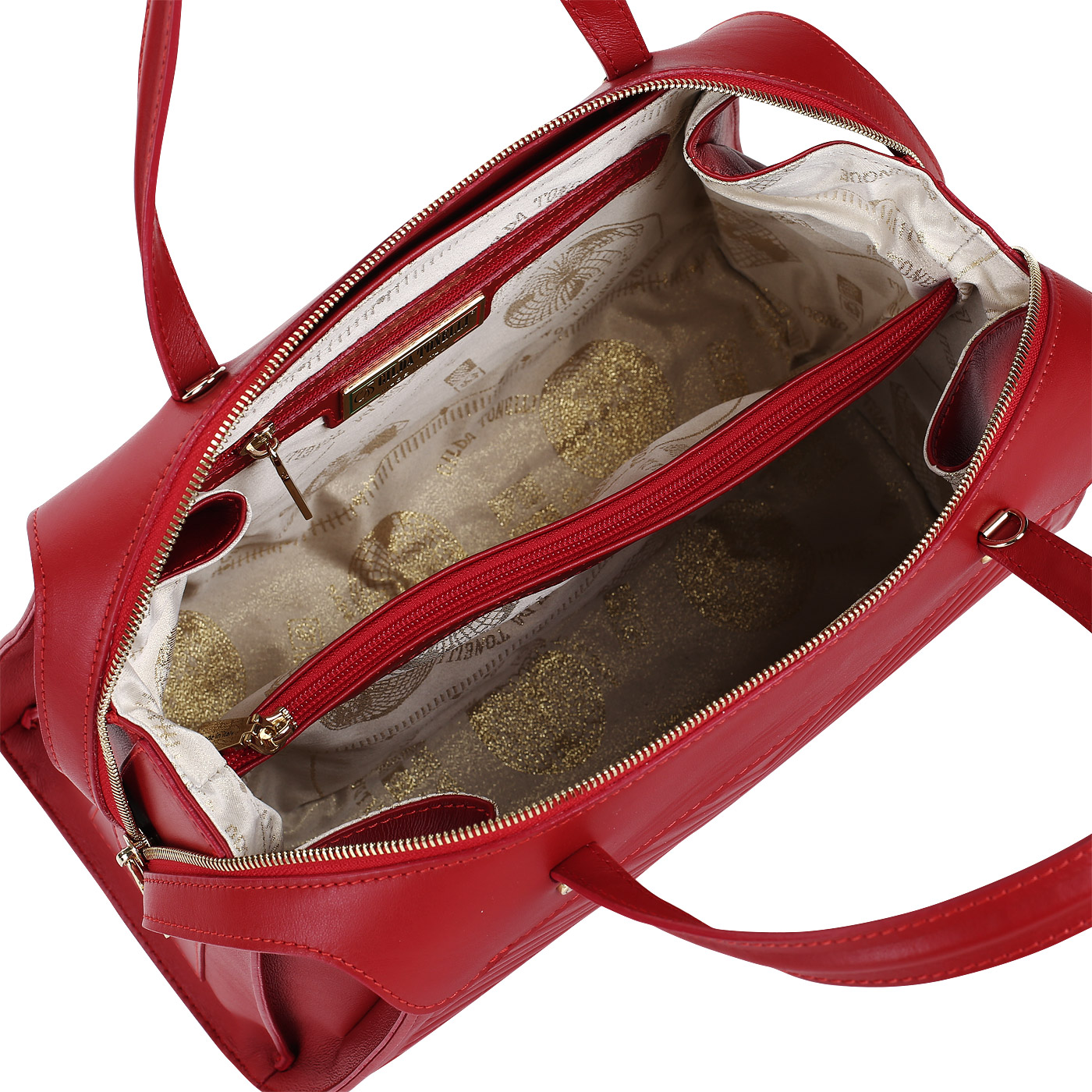 Женская вместительная сумка из красной кожи Gilda Tonelli Tresor