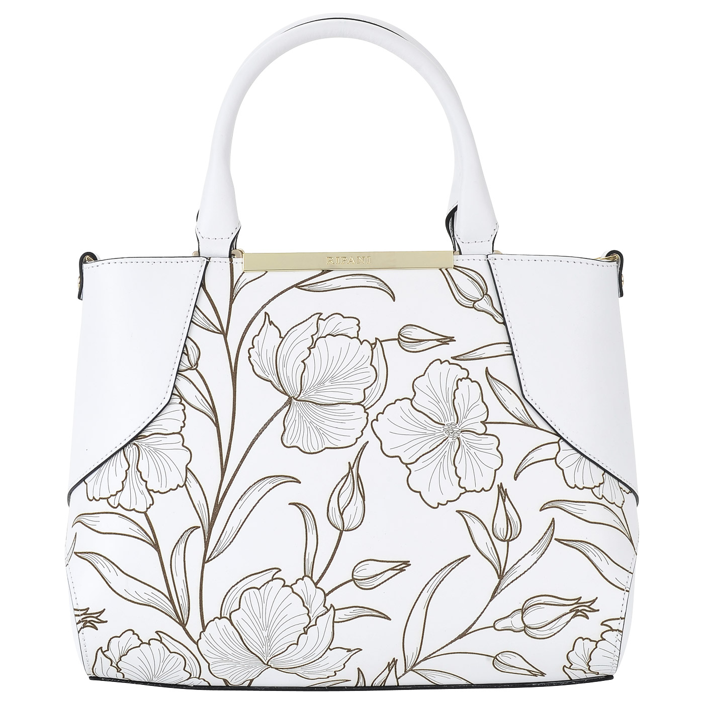 Ripani Женская кожаная сумка с цветочным узором