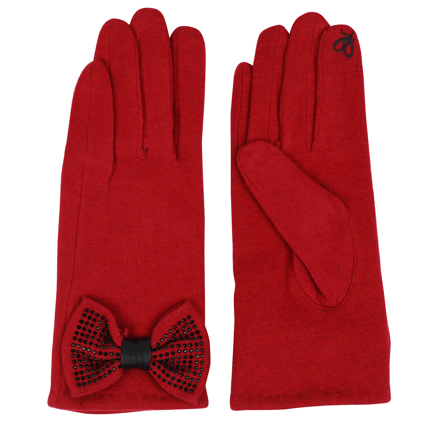 Женские перчатки красного цвета Pia Rossini 
