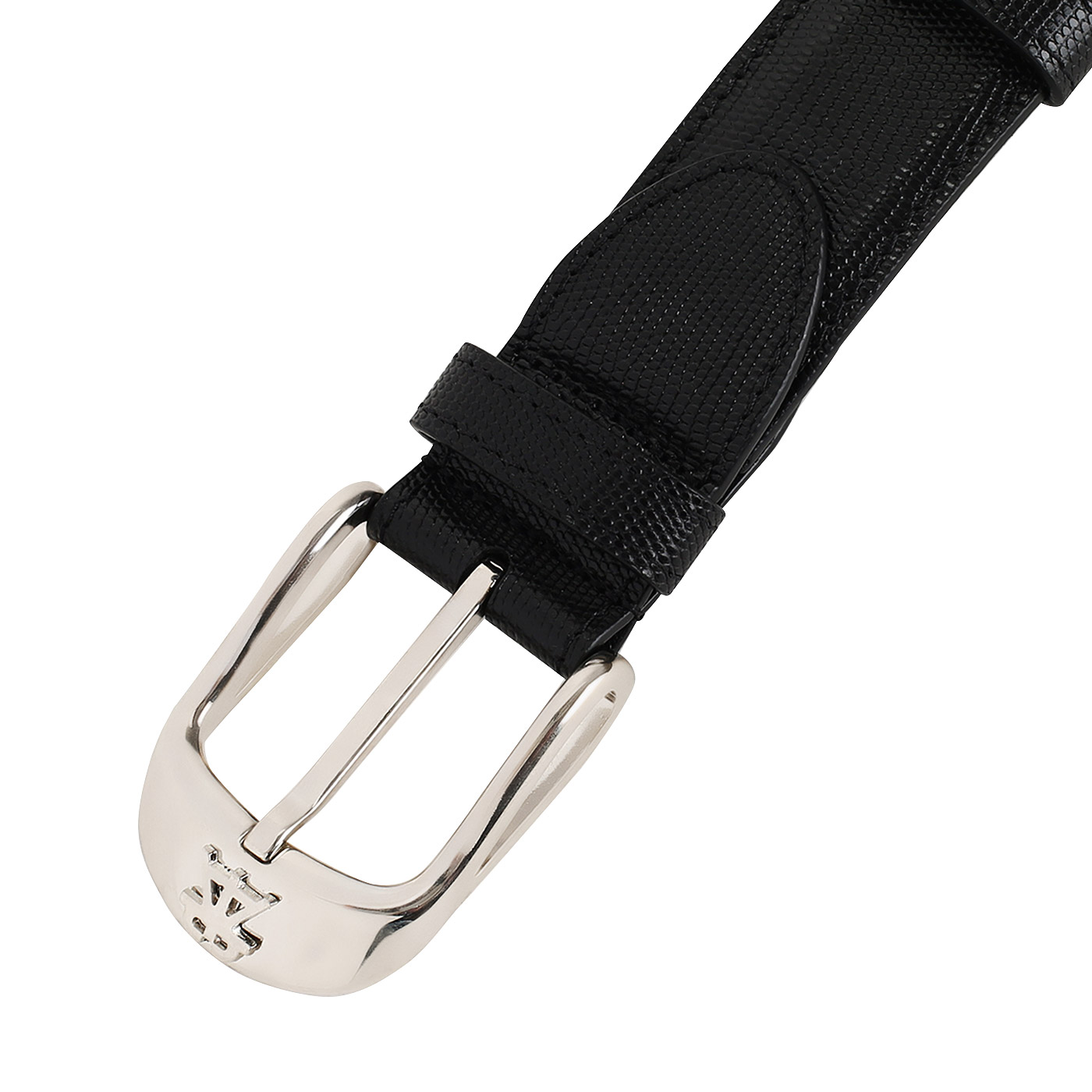 Фактурный ремень из черной кожи Neri Karra 