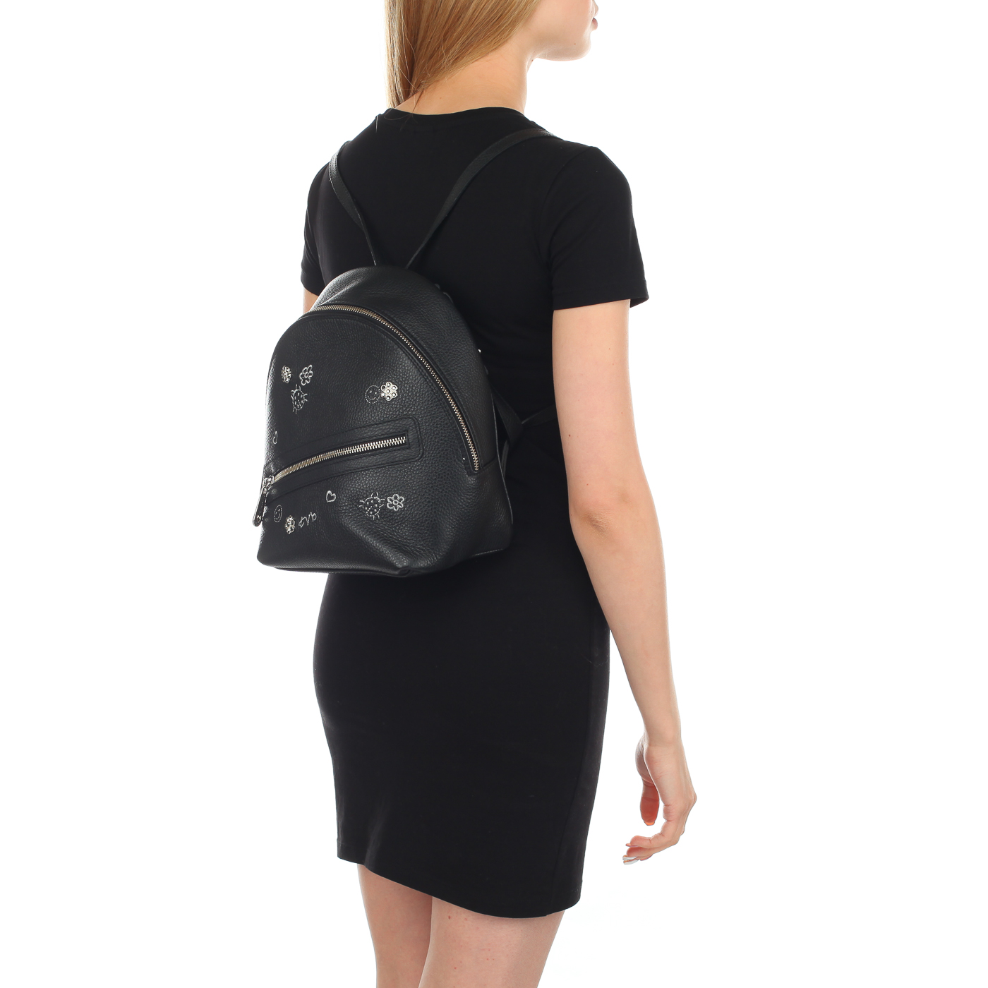 	Черный женский рюкзак Marina Creazioni 